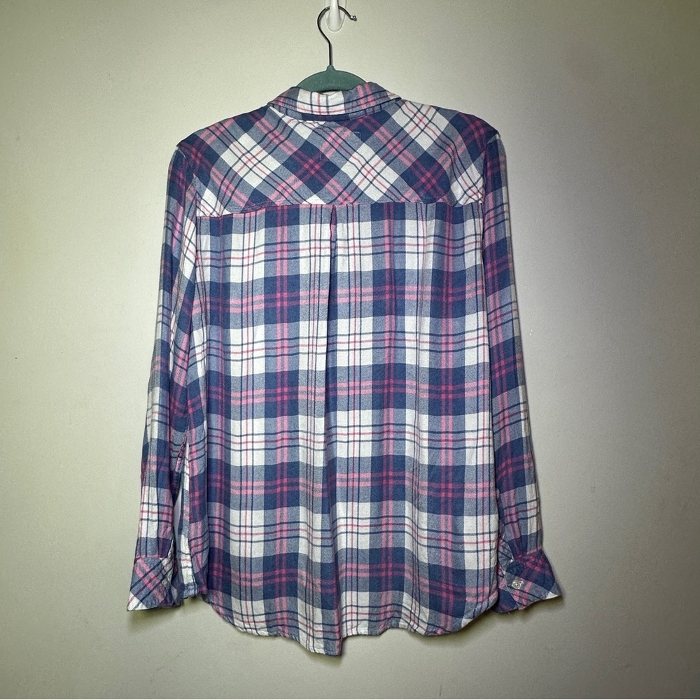 Rails Classic Plaid in Blue Pink White Button Down Long Sleeve Shirt Size XXL - Picture 7 of 8